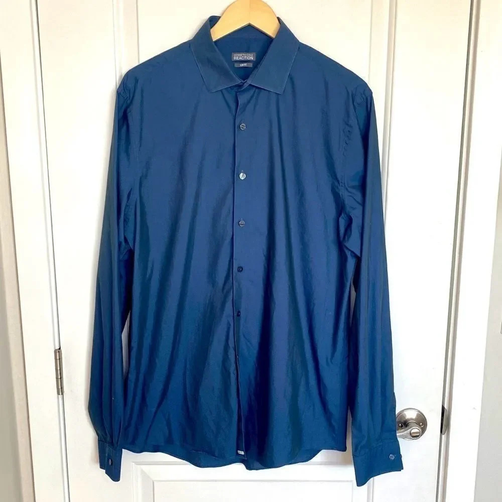 Kenneth Cole Slim Fit Button Down Dress Shirt